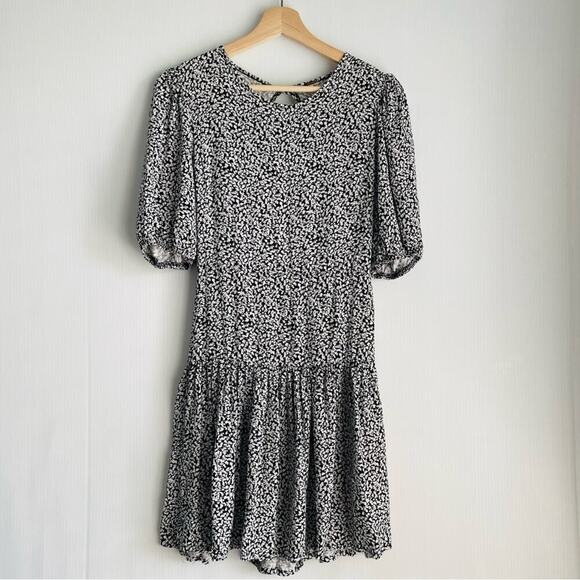 Free People Dancing in the Dark dress size small open back black and white - Picture 3 of 8